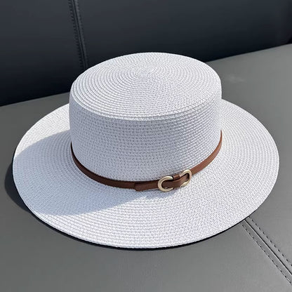 Chapeau de Paille Plat Femme