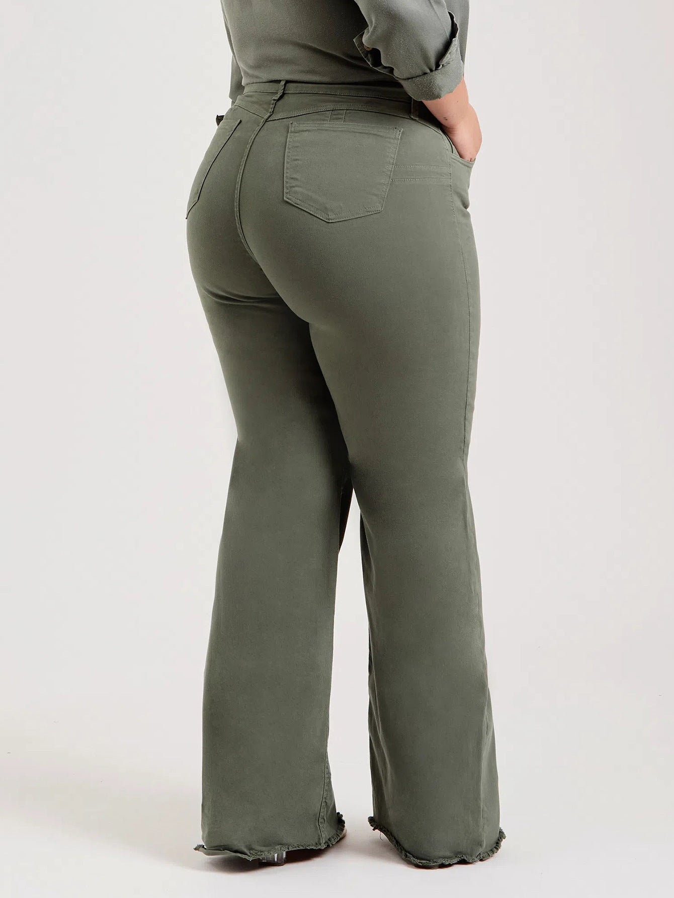 Pantalon Évasé Slim Fit Extensible