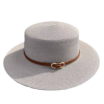 Chapeau de Paille Plat Femme