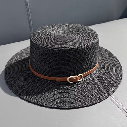 Chapeau de Paille Plat Femme