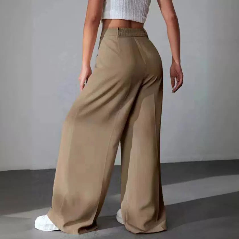 Pantalon Ample Taille Haute Évasé