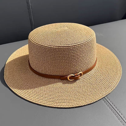 Chapeau de Paille Plat Femme