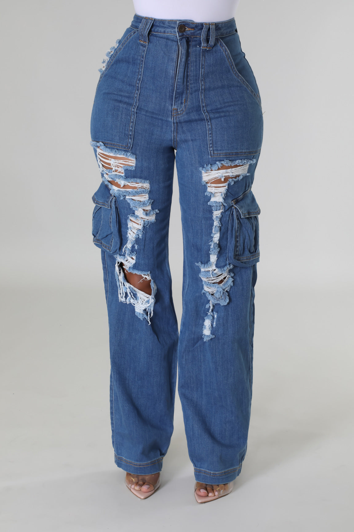 Pantalon Skinny en Denim Élastique