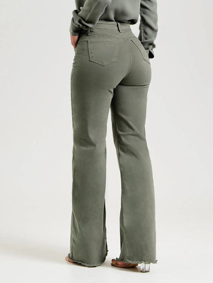 Pantalon Évasé Slim Fit Extensible