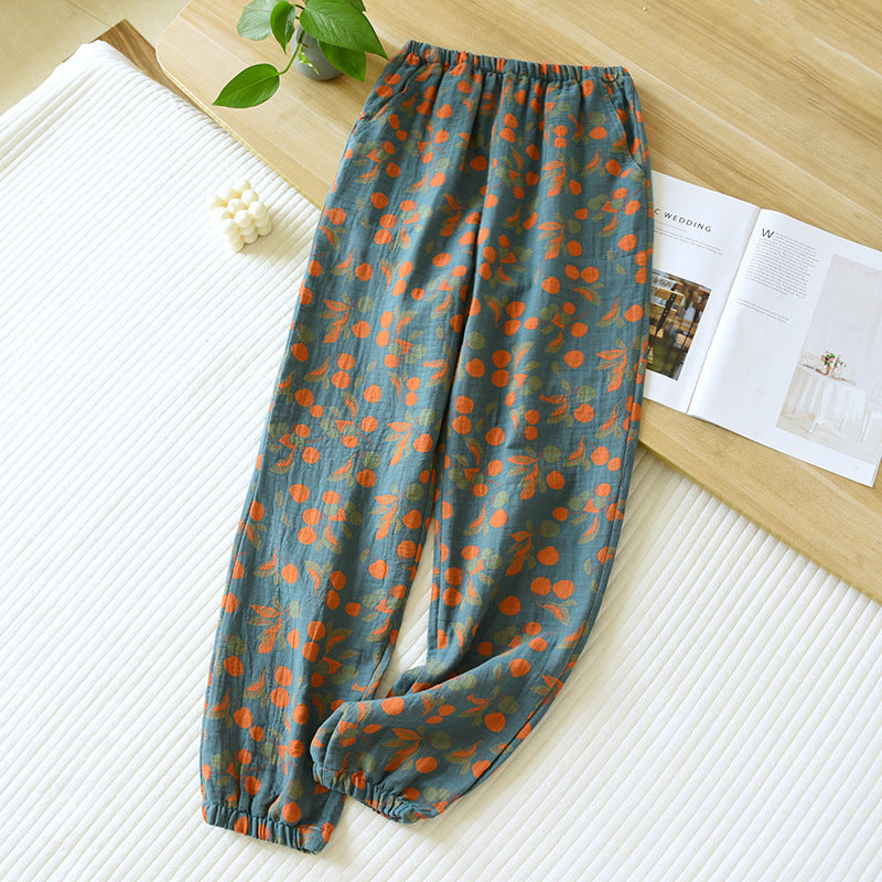 Pantalon en Coton Jacquard