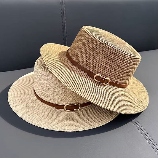 Chapeau de Paille Plat Femme