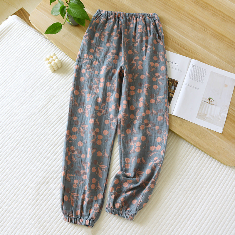 Pantalon en Coton Jacquard